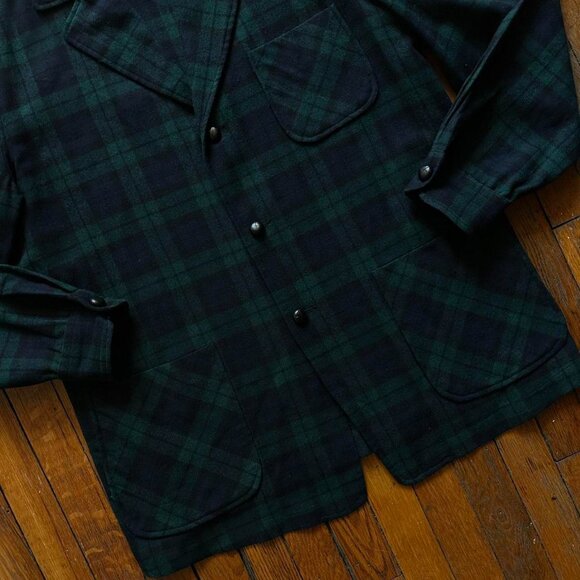 Vintage Pendleton Disneyland 60s 70s Walt Disney Wool Tartan Plaid Blazer Men L - Picture 3 of 8